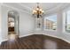 Dining room featuring hardwood floors, recessed lighting, crown molding, and natural light at 6542 Eagle Ridge Way, Lakeland, FL 33813