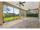 An inviting outdoor patio with plenty of space for lounging or entertaining at 6542 Eagle Ridge Way, Lakeland, FL 33813