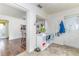 Inviting entryway with storage space, a door to the outside, and views to other rooms at 102 Pike St, Auburndale, FL 33823