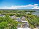 Picturesque aerial shot showcasing a waterfront community with lush greenery, featuring multiple pools and beautiful landscaping at 110 N Tremain St # 206, Mount Dora, FL 32757