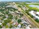 Aerial view of home, nearby streets and community in a convenient location near essential amenities and services at 1648 Skinner St, Lakeland, FL 33801