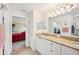 Bathroom featuring granite-look counter and view of bedroom at 188 Morning Dew Ct, Winter Haven, FL 33884