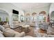 Bright clubhouse with neutral furniture, large windows, and views of the lake at 188 Morning Dew Ct, Winter Haven, FL 33884