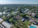 Aerial view of a townhome complex with pond, parking, and convenient access to the city at 2025 Sylvester Rd # P4, Lakeland, FL 33803