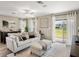 Bright living room with a comfortable sofa, stylish decor, and sliding glass doors at 218 Turtle Bay Ave, Winter Haven, FL 33881
