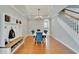 Dining room with an entryway mud room/bench and stairway at 2464 Laurel Glen Dr, Lakeland, FL 33803