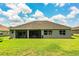 Spacious backyard featuring a screened lanai, ample seating, and a well-maintained grassy lawn at 3176 Pearly Dr, Lakeland, FL 33812