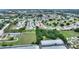 Expansive aerial view of a charming community with well-maintained homes and lush green spaces near a golf course at 3618 Highland Fairways Blvd, Lakeland, FL 33810