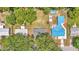 Aerial view of a home showcasing its roof, yard, and proximity to neighboring properties at 3829 Abbott Ln, Lakeland, FL 33810