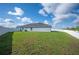 Fenced backyard with a lush green lawn, perfect for outdoor activities and relaxation at 3883 Sandhill Crane Dr, Lakeland, FL 33811