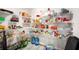 Walk-in pantry with white wire shelving, providing ample storage space for food and household items at 3883 Sandhill Crane Dr, Lakeland, FL 33811