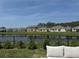 Backyard with a pond view and a fence, ideal for enjoying outdoor living and relaxation at 3966 Willowbrook Dr, Edgewater, FL 32141