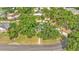 Aerial view of home with mature trees providing great shade and curb appeal at 4825 Foxrun, Lakeland, FL 33813