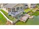 Aerial view showcasing decks with waterfront access at 601 Peninsular Dr, Lakeland, FL 33813