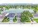 Lakeside houses with manicured lawns and mature trees, located in a desirable community at 601 Peninsular Dr, Lakeland, FL 33813