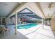 Sparkling pool with covered patio area, perfect for outdoor entertaining at 645 E Church St, Bartow, FL 33830