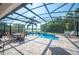 Inviting screened-in pool area featuring comfortable seating and a serene view at 7016 Summit Cir, Winter Haven, FL 33884