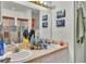 Bathroom with double sink vanity, large mirror, and decorative wall art at 7311 Briarbay Loop, Lakeland, FL 33810