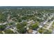 Aerial view showcasing a serene neighborhood with mature trees, homes and blue skies at 3813 Surrey Dr, Orlando, FL 32812