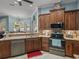 Kitchen with stainless steel appliances, granite countertops, and tiled backsplash at 148 Melissa Trl, Auburndale, FL 33823