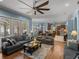 Expansive living area featuring seamless transition between the kitchen, dining, and living spaces at 148 Melissa Trl, Auburndale, FL 33823