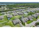Desirable residential area showcasing landscaped yards and a community pool, all set against a scenic backdrop of a lake and trees at 1547 Cordgrass Way, Lakeland, FL 33813