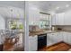 Bright kitchen area with stainless dishwasher, granite counters, and backyard views at 184 Melissa Trl, Auburndale, FL 33823