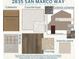 Serendipity at Villamar home design selections showcasing cabinets, countertops, flooring, and exterior accents at 2835 San Marco Way, Winter Haven, FL 33884