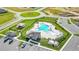 The community pool has a unique shape with ample seating and parking at 2966 Flying Blackbird Rd, Bartow, FL 33830