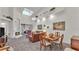Bright living room with fireplace, high ceilings, and cozy seating at 3107 Stonewater Dr, Lakeland, FL 33803
