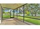 Screened patio overlooking a serene lake and lush greenery at 3107 Stonewater Dr, Lakeland, FL 33803