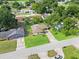 Aerial view of the charming single-story home and spacious yard in a peaceful neighborhood at 4219 Sunny Land Dr, Lakeland, FL 33813