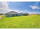 Wide open backyard with lush green grass and modern homes at 4300 Juliana Lake Dr, Auburndale, FL 33823