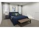 A stunning bedroom featuring a tufted headboard, stylish decor, and elegant window treatments at 470 Windy Willow Way, St Cloud, FL 34771