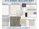 Interior selections featuring cabinets, countertops, tile, flooring, interior paint, and exterior scheme at 470 Windy Willow Way, St Cloud, FL 34771