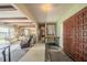 View of entry, living room and dining room featuring open floor plan and elegant details at 5026 N Socrum Loop Rd, Lakeland, FL 33809