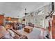 Spacious living room showcases an open layout, hardwood floors, and a fireplace at 5108 Waterwood Dr, Bartow, FL 33830