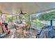 Screened patio boasts brick pavers, fan and outdoor living at 5108 Waterwood Dr, Bartow, FL 33830