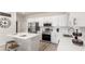 Modern kitchen with stainless steel appliances, a center island, and white cabinets for style and functionality at 5774 Anders Way, St Cloud, FL 34771