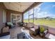Relaxing screened-in patio area with comfortable seating and views of the outdoor space at 6339 Alamanda Hills Dr, Lakeland, FL 33813