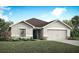 Charming one-story home with a manicured lawn, neutral paint, and a two-car garage at 797 Cypress Creek Run, St Cloud, FL 34771