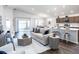 Open-concept living area with a modern kitchen, dining space, and comfortable seating at 797 Cypress Creek Run, St Cloud, FL 34771