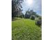 Green backyard with mature trees and shrubbery, creating a peaceful and natural setting at 1215 E Edgewood Dr, Lakeland, FL 33803