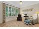 Cozy sitting area with comfortable seating, plantation shutters, and ample natural light at 1825 Pawnee Trl, Lakeland, FL 33803