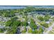 Aerial view of a neighborhood, showcasing a lake in the background at 111 Beverly Dr, Winter Haven, FL 33884