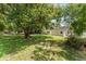 Spacious, shady backyard featuring a lush lawn and mature trees at 1125 Josephine St, Lakeland, FL 33815