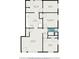 Detailed floor plan showcasing the layout of the home, including the living room, kitchen, bedrooms, and bathroom at 1125 Josephine St, Lakeland, FL 33815
