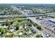 An aerial view of a neighborhood with convenient access to major highways and commercial areas at 124 Carolyn Dr, Lakeland, FL 33803