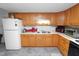 Functional kitchen with ample wooden cabinetry, modern appliances, and a double basin sink at 1823 Blue Lake Dr, Lakeland, FL 33801