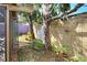 Fenced backyard features mature trees and lush landscaping, offering a private outdoor space at 2203 Starboard, Winter Haven, FL 33881